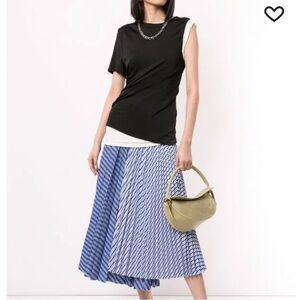 Monse Layered Single Sleeve Black White T-shirt Size 2